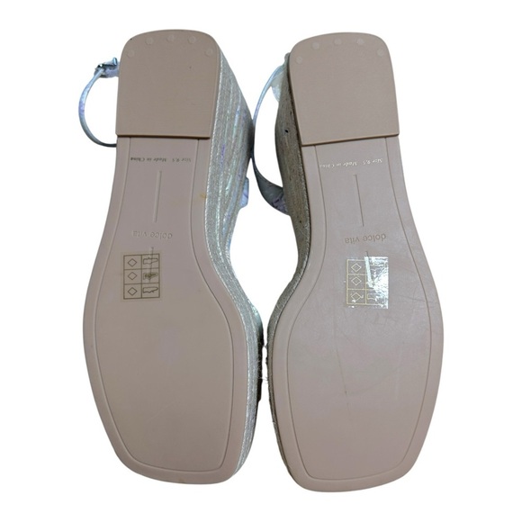 Dolce Vita Blue Floral Elvia Strappy Platform Wedge Sandals Womens 9.5 - Picture 8 of 8